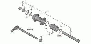 Shimano FH-M8010 boss 8-11 delt