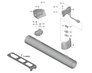 Alternative view of SHIMANO Batterifeste BM-E8010 underrør