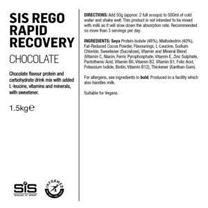 Alternative view of SIS Rego Rapid Recovery sjokolade 1.5kg